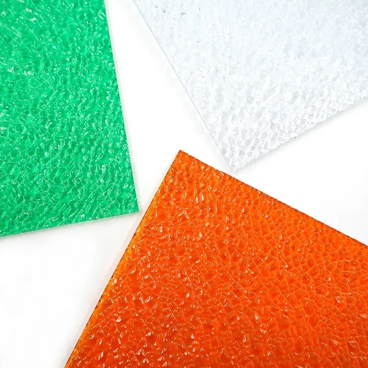 Hard Coated Fire Retardant 4Mm 10Mm PC Embossed Polycarbonate Shee